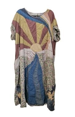 Magnolia Pearl Applique Artist Smock Dress Sunrise One Size